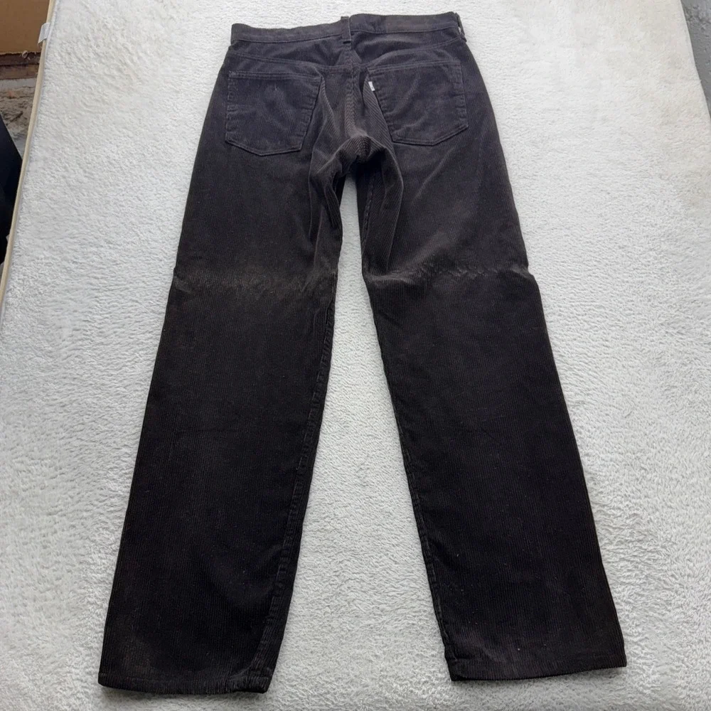 Vintage Levis 565 Loose Fit Wide Leg Corduroy Pants Brown 32x34 Made in USA 90s